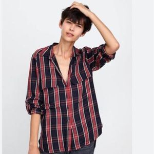 Zara plaid shirt.